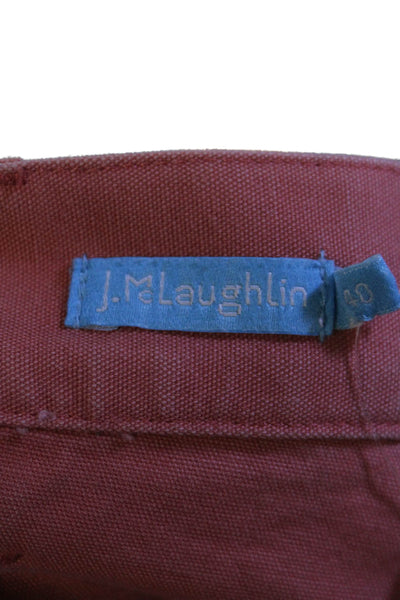J. Mclaughlin Womens Zip Button Lined Straight Leg Casual Pants Pink Size EUR 40