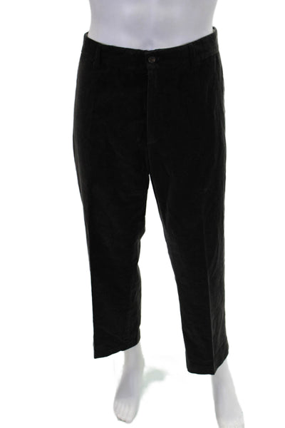J. Mclaughlin Mens Wool Zip Button Straight Leg Corduroy Pants Green Size EUR 40