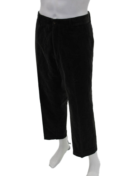 J. Mclaughlin Mens Wool Zip Button Straight Leg Corduroy Pants Green Size EUR 40
