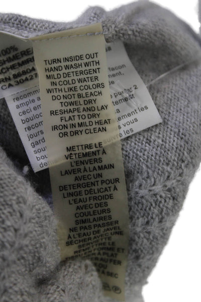 Magaschoni Womens Long Sleeve Open Front Cashmere Cardigan Sweater Gray Size XS
