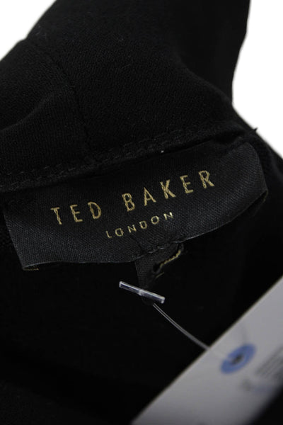 Ted Baker London Womens Long Sleeve Open Front Light Jacket Black Size 1