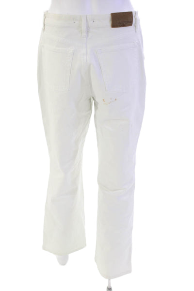 Cambio Womens Cotton High Waisted Bootcut Jeans White Size 8