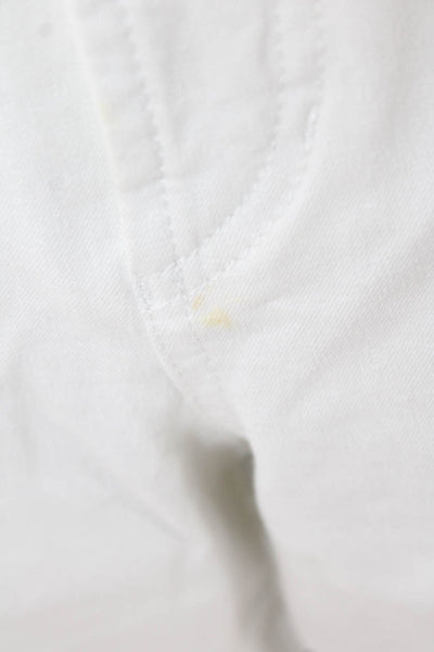 Cambio Womens Cotton High Waisted Bootcut Jeans White Size 8