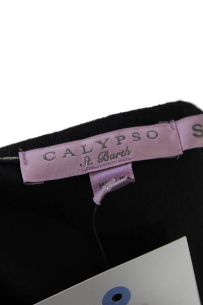 Calypso Saint Barth Womens Wool Long Sleeve Ribbed T Shirt Gray Size S