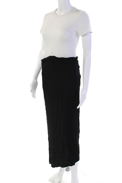Splendid Womens Solid Asymmetric Midi Skirt Black Size S