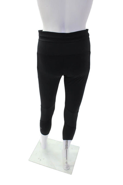 Lululemon Womens Elastic Drawstring Slip-On Crop Athletic Leggings Black Size S