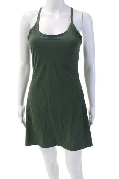 Outdoor Voices Women's Scoop Neck Spaghetti Straps Tennis Dress Green Size S