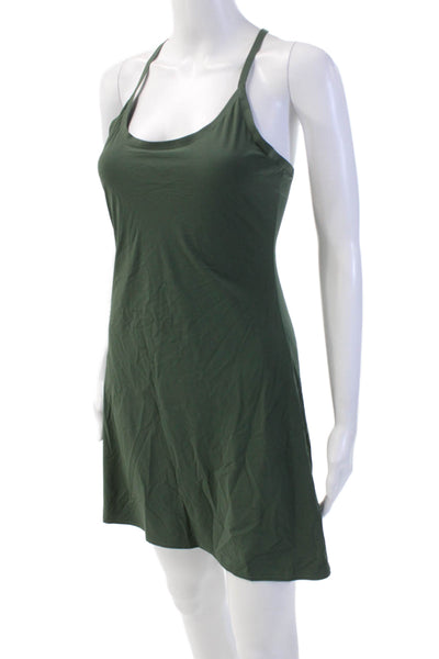 Outdoor Voices Women's Scoop Neck Spaghetti Straps Tennis Dress Green Size S