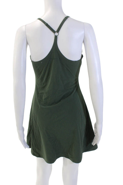 Outdoor Voices Women's Scoop Neck Spaghetti Straps Tennis Dress Green Size S