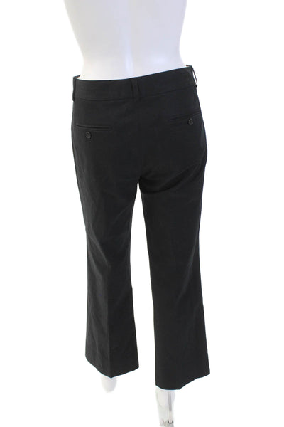 Theory Womens Cotton Zip Straight Leg Lined Pleated Pants Black Size EUR 30