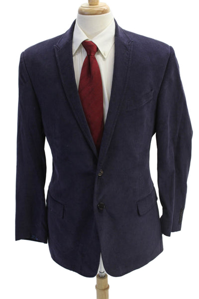 Just Cavalli Mens Cotton Collared Two Buttoned Blazer Jacket Purple Size 54