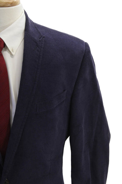 Just Cavalli Mens Cotton Collared Two Buttoned Blazer Jacket Purple Size 54