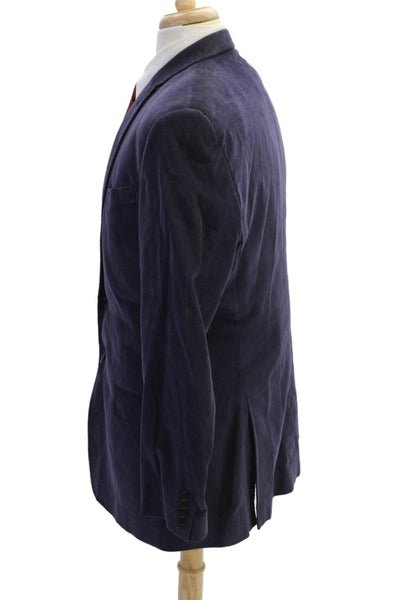 Just Cavalli Mens Cotton Collared Two Buttoned Blazer Jacket Purple Size 54