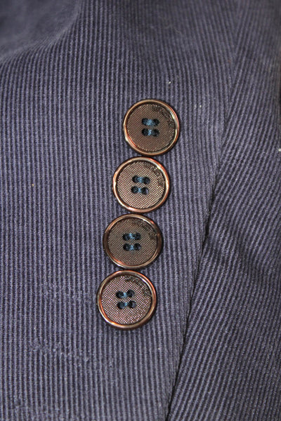 Just Cavalli Mens Cotton Collared Two Buttoned Blazer Jacket Purple Size 54