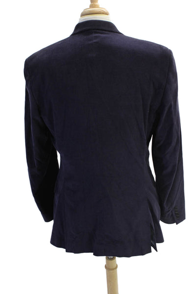 Just Cavalli Mens Cotton Collared Two Buttoned Blazer Jacket Purple Size 54