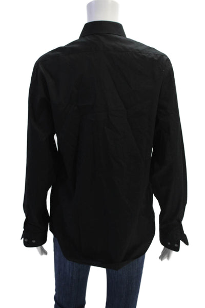 Michael Kors Boys Collared Long Sleeves Button Up Shirt Black Size 20