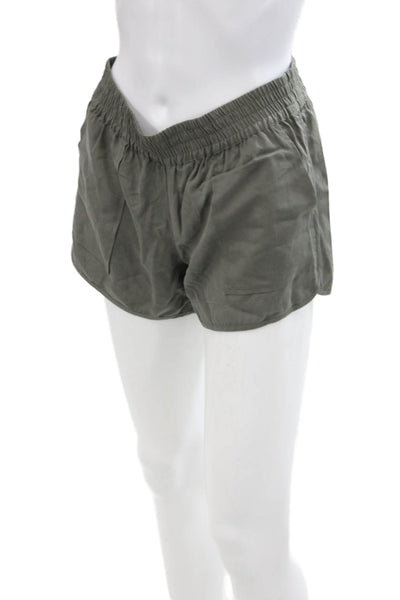 Joie Womens Stretch Pull-On High-Waisted Casual Shorts Green Size XS