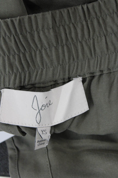 Joie Womens Stretch Pull-On High-Waisted Casual Shorts Green Size XS