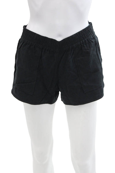 Joie Womens Stretch Pull-On High-Waisted Casual Shorts Black Size XS