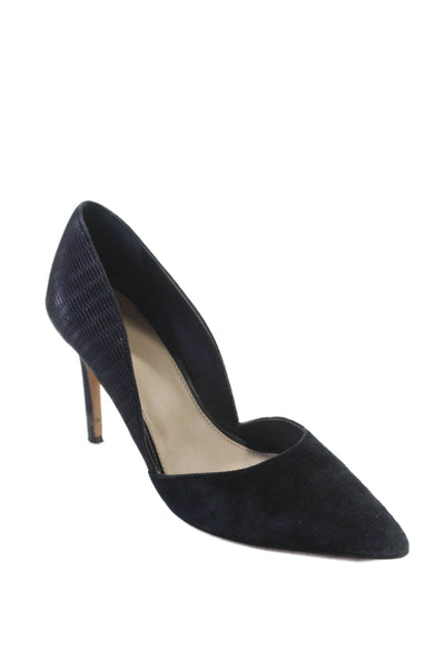 Vince Camuto Womens Suede Pointed Toe Solid Pumps Black Size 7