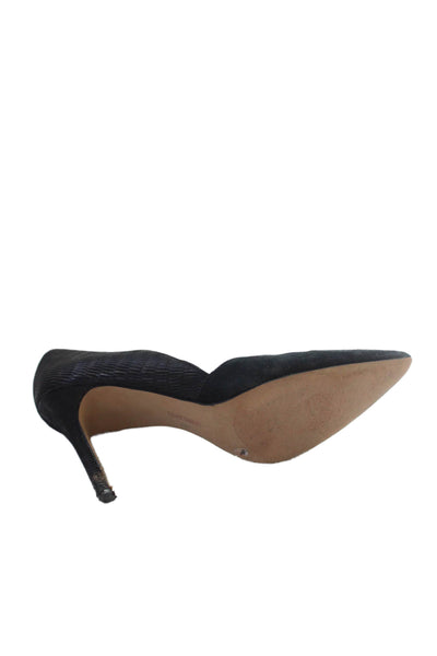 Vince Camuto Womens Suede Pointed Toe Solid Pumps Black Size 7