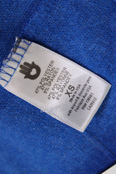 Spiritual Gangster Womens Cotton Long Sleeve Full Zip Sweater Blue Size XS