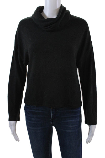 Z Supply Womens Cotton Long Sleeve Turtleneck Pullover Knit Sweater Black Size X