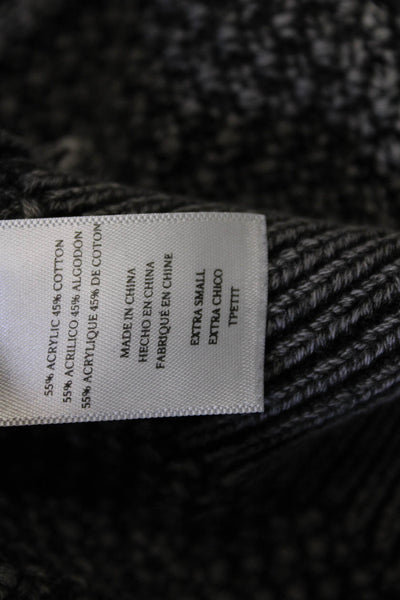 Rails Womens Cotton Long Sleeve Round Neck Knit Crop Sweater Gray Size XS