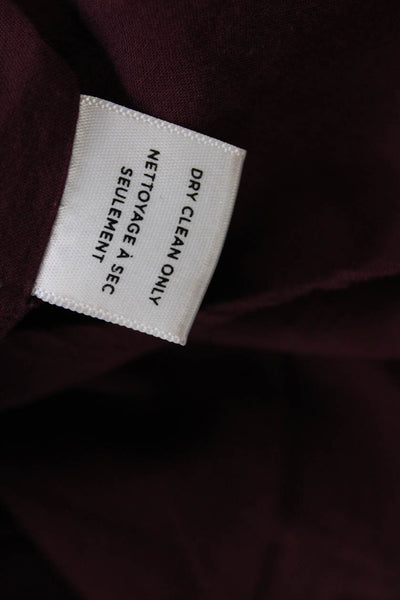 Misa Womens Cotton Lace Trim Elastic Waist Pull On Mini Skirt Burgundy Size XS