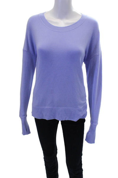 Athleta Womens Long Sleeve Scoop Neck Oversized Sweater Purple Size Small