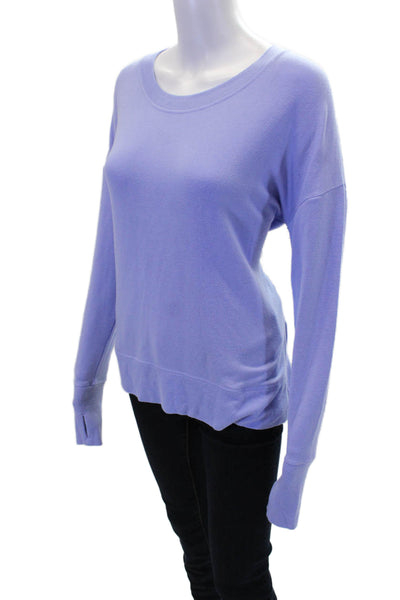 Athleta Womens Long Sleeve Scoop Neck Oversized Sweater Purple Size Small