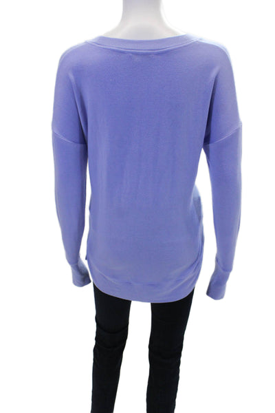 Athleta Womens Long Sleeve Scoop Neck Oversized Sweater Purple Size Small