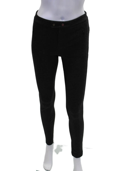 Vince Womens Snap Closure Zip Pocket Skinny Jeggings Dark Gray Size 0