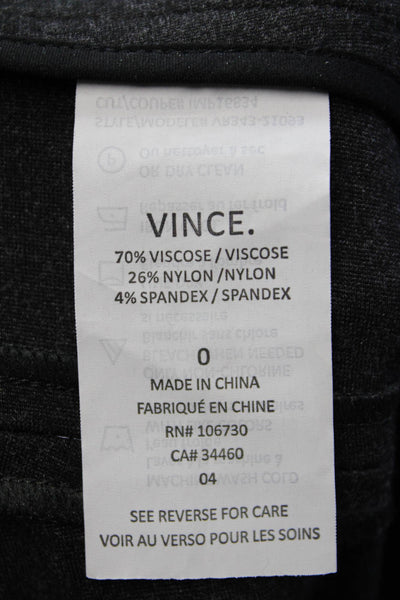 Vince Womens Snap Closure Zip Pocket Skinny Jeggings Dark Gray Size 0