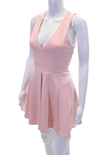 Lovers + Friends Womens V Neck Sleeveless A Line Dress Pink Size S