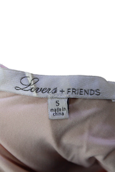 Lovers + Friends Womens V Neck Sleeveless A Line Dress Pink Size S