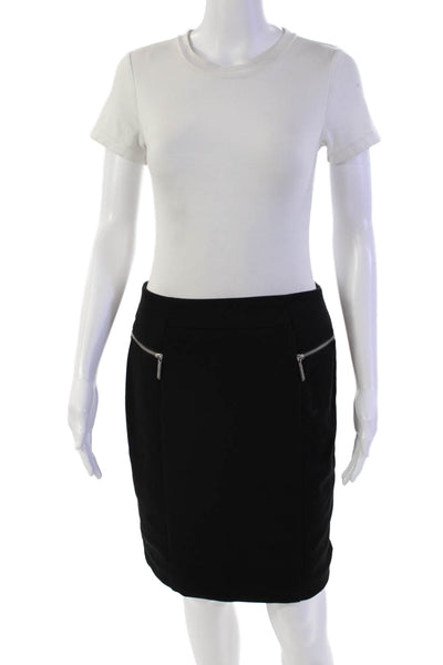 Michael Michael Kors Women's Hook Closure Slit Hem Mini Skirt Black Size 10