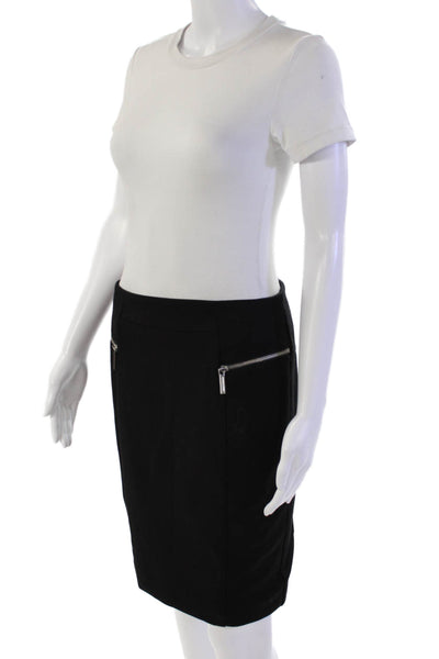 Michael Michael Kors Women's Hook Closure Slit Hem Mini Skirt Black Size 10