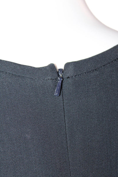 'S Max Mara Women's Short Sleeves Pleated Drop Waist Mini Dress Blue Size 6