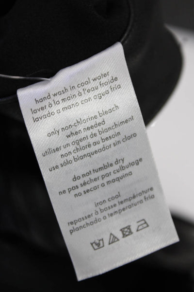 We Wore What Womens Button Closure Faux Leather Straight Leg Pants Black Size 30