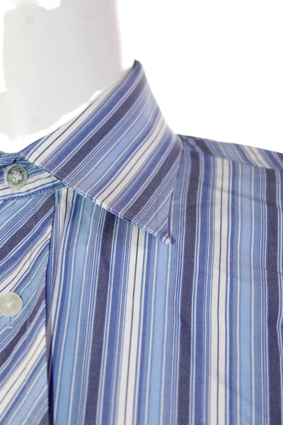 Ted Baker London Men's LongSleeves Collared Button Down Striped Shirt Size 16
