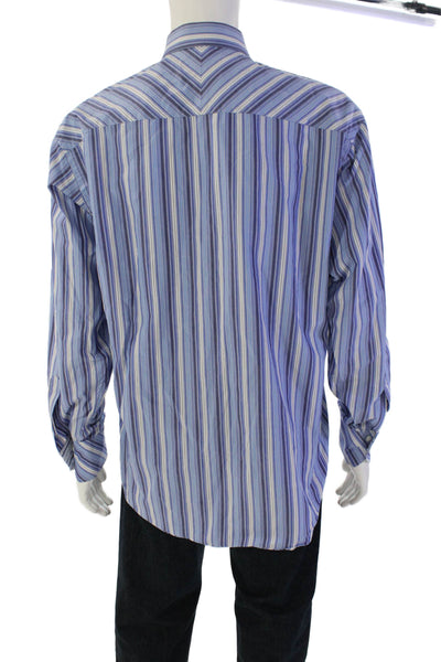 Ted Baker London Men's LongSleeves Collared Button Down Striped Shirt Size 16
