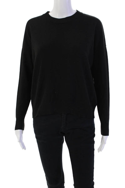 T Tahari Womens Long Sleeve Crew Neck Sweatshirt Black Size Extra Small
