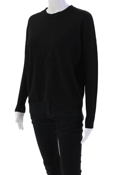 T Tahari Womens Long Sleeve Crew Neck Sweatshirt Black Size Extra Small