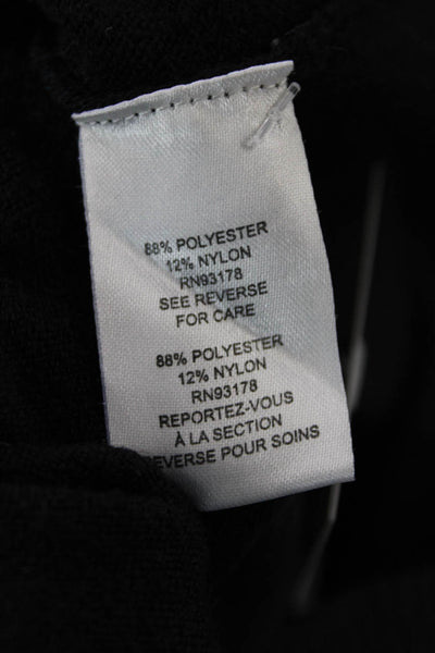 T Tahari Womens Long Sleeve Crew Neck Sweatshirt Black Size Extra Small