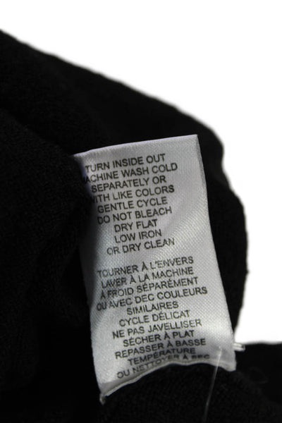T Tahari Womens Long Sleeve Crew Neck Sweatshirt Black Size Extra Small