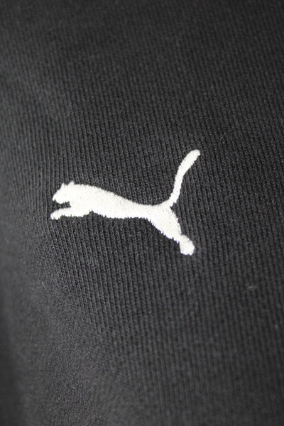 Puma Womens Cotton Long Sleeve Cropped Crew Neck Sweatshirt Black Size L