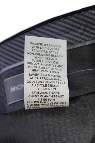 Michael Kors Mens Classic Fit Marvin Dress Pants Navy Blue Size 38X30