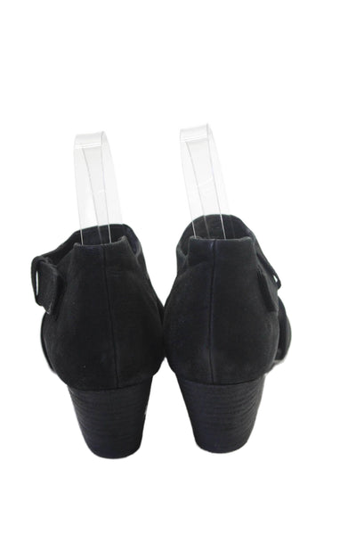 Eileen Fisher Womens Open Toe Slip On Block Heel Shoes Black Size 5.5