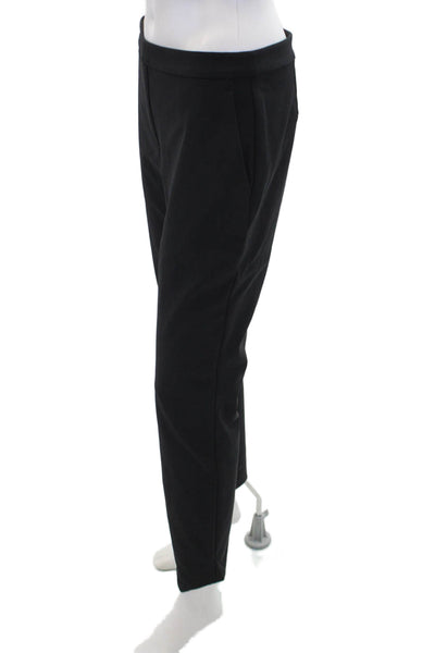 Theory Women's Pull-On Elastic Waist Straight Leg Dress Pants Black Size 4